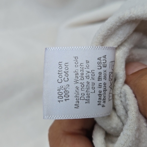 CLARE VRuffle Cotton Sweater In White Size Small - Picture 6 of 6